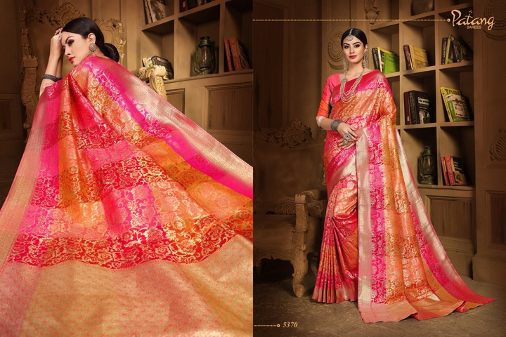 Patang Presents Florinza Jari Silk Meenakari Rich Pallu Sarees Cataloge Wholesaler