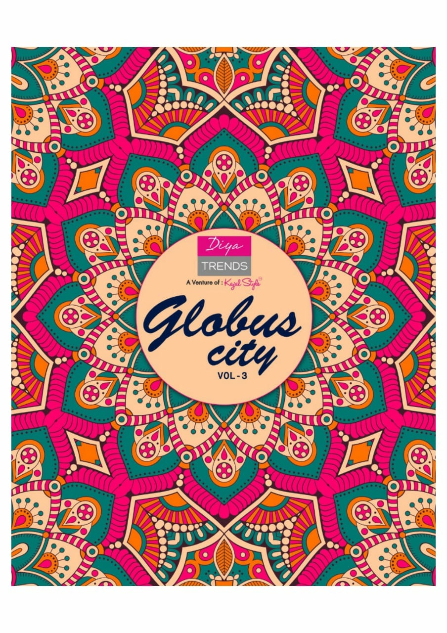 Diya Trendz Presents Globus City Vol-3 Rayon Fancy Kurtis Cataloge Collection