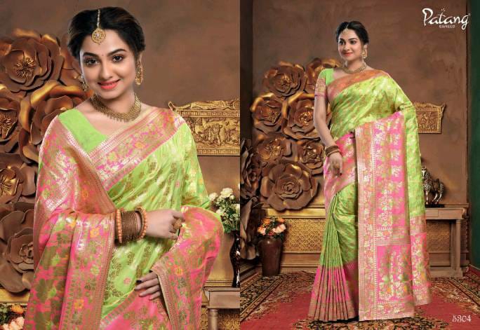 Patang Sarees Presents Beyond Beauty Meenakari Silk Rich Pallu Sarees Cataloge