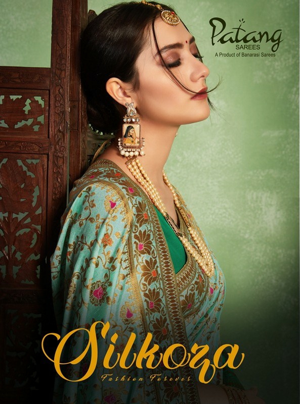 Patang Sarees Presents Silkoza Chanderi Silk Beautiful Designer Sarees Cataloge Wholesaler