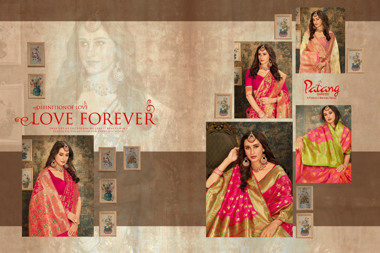 Patang Sarees Presents Swastika Silk Beautiful Designer Partywear Sarees Cataloge Wholesaler