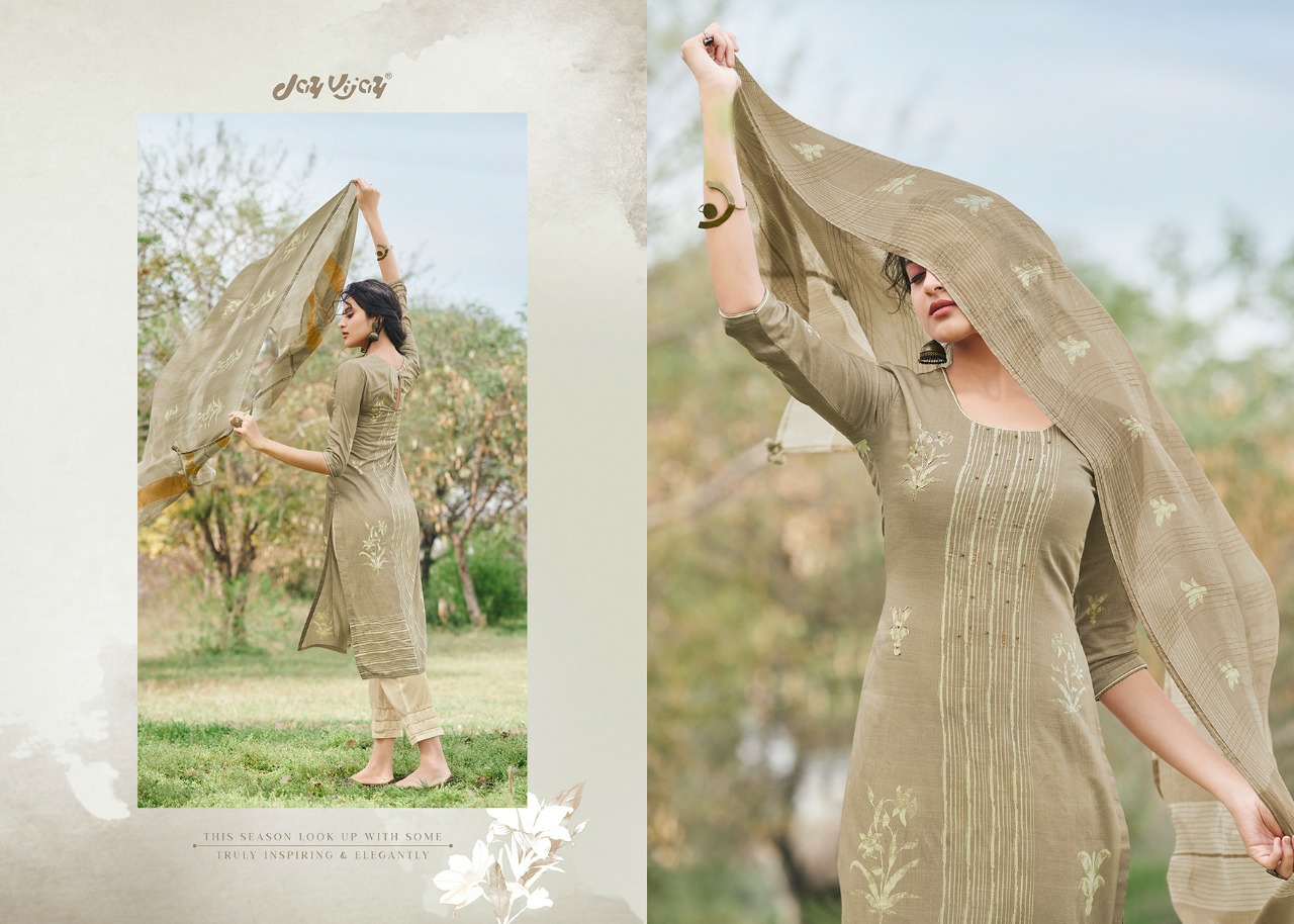 Jay Vijay Presents Runa Cotton Salwar Suite Cataloge Wholesaler