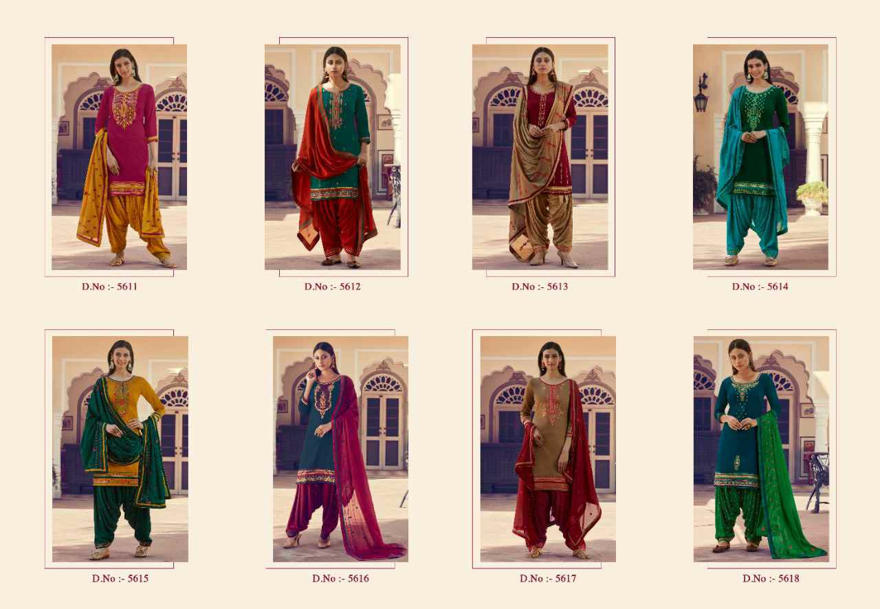 Kessi Presents Patrani Designer Punjabi Style Cotton Satin Patiala Salwar Suit Catalog Wholesaler