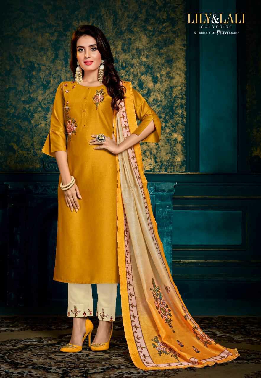 Lily And Lali Presents Monalisa 2 Designer Party Wear Kurtis With Bottom And Digital Printed Dupatta Collection At Wholesale