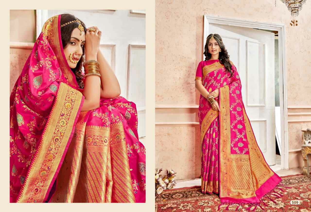 Shubharambh By Shruti Fashionable Indian Banarasi Jacquard Silk Sarees Catalogue Wholesaler And Exporters In Surat