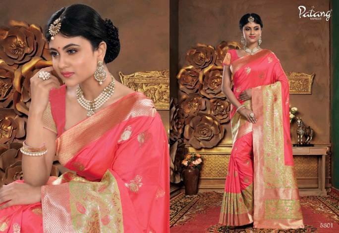 Patang Sarees Presents Beyond Beauty Meenakari Silk Rich Pallu Sarees Cataloge