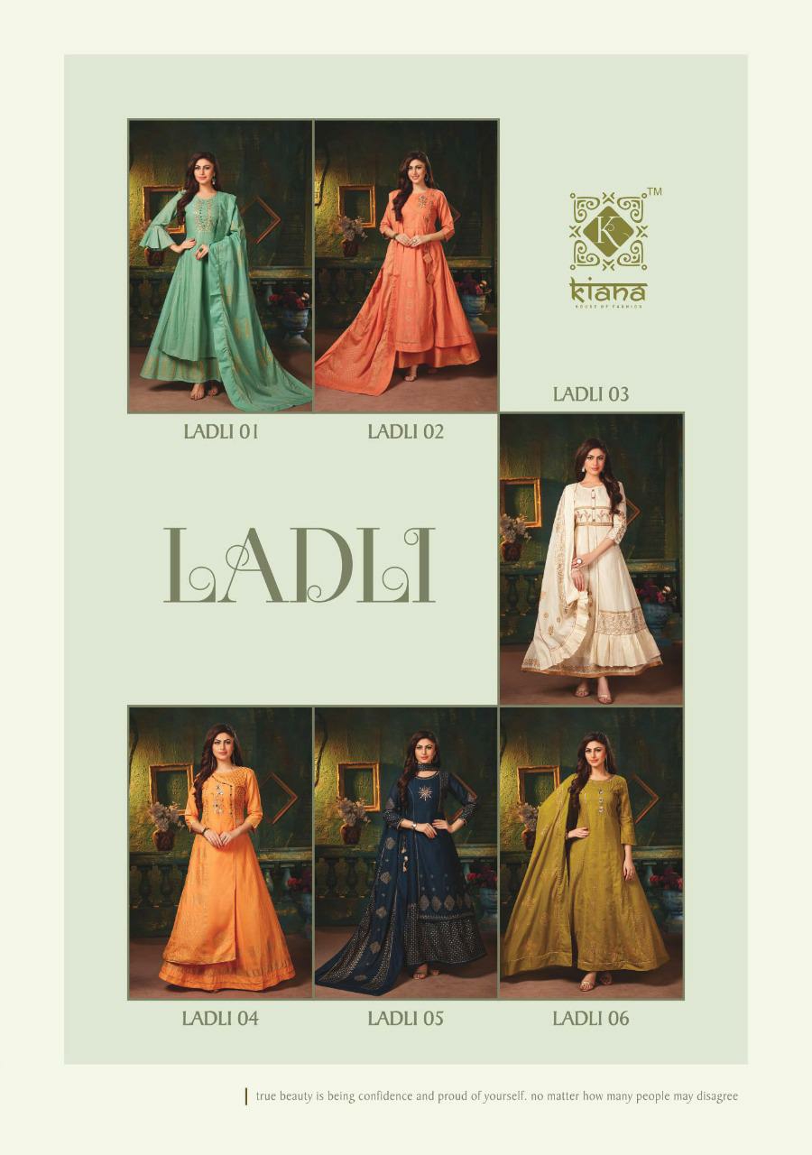 Kiana Presents Ladli Cotton Gown Style Long Kurtis Cataloge Collection