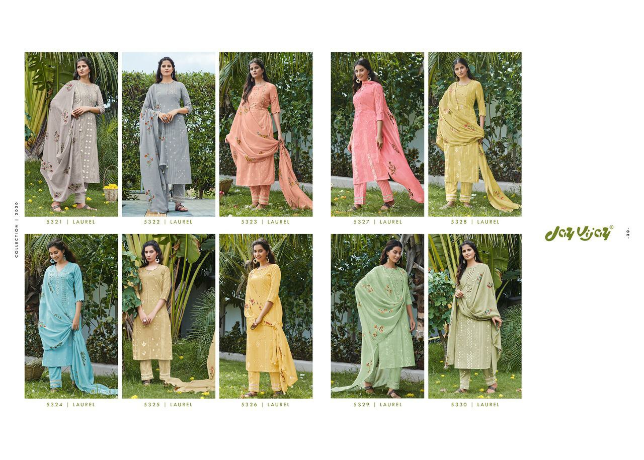 Jay Vijay Presents Laurel Vol-2 Lawn Cotton Khadi Print Salwar Kameez Wholesaler