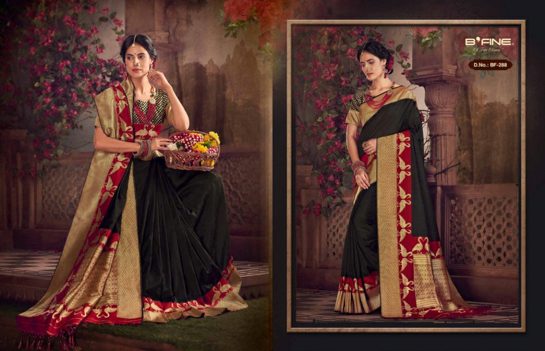 B'fine Presents Kimkhab Silk Traditional Wear Sarees Cataloge Wholesaler