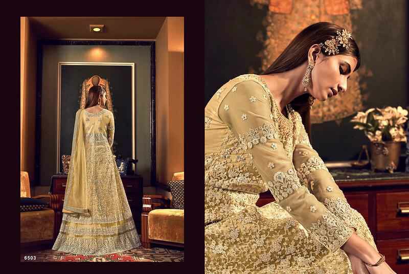 Swagat Presents Snow-white 6501 To 6512 Series Bridal Designer Gown Catalogue Wholesaler And Exporters
