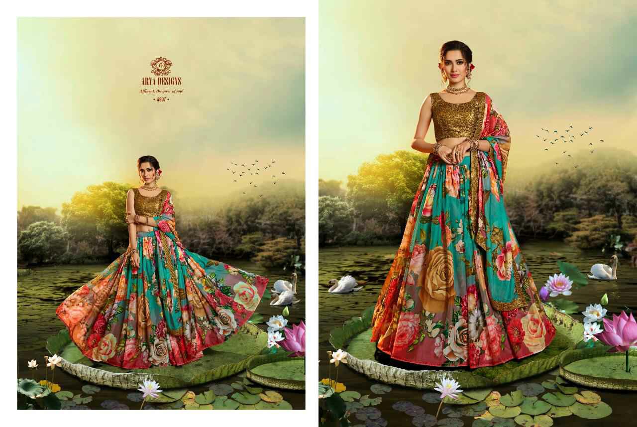 Arya Designer Presents Devi 4801-4807 Series Exclusive Designer Printed Lehenga Choli Cataloge Collection