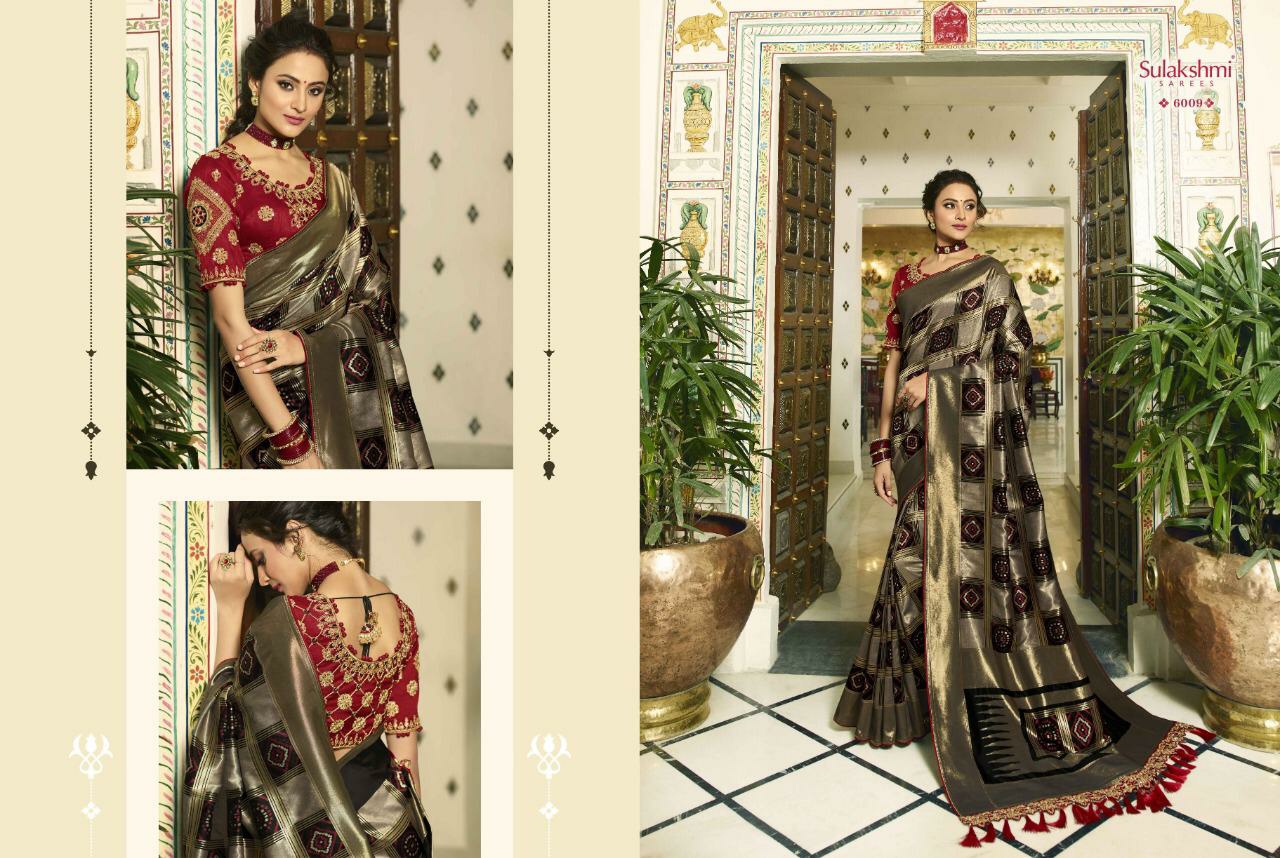 Sulakshmi Presents Rajasi 6001-6015 Series Pure Banarasi Silk Newly Exclusive Designer Bridal Sarees Cataloge Wholesaler