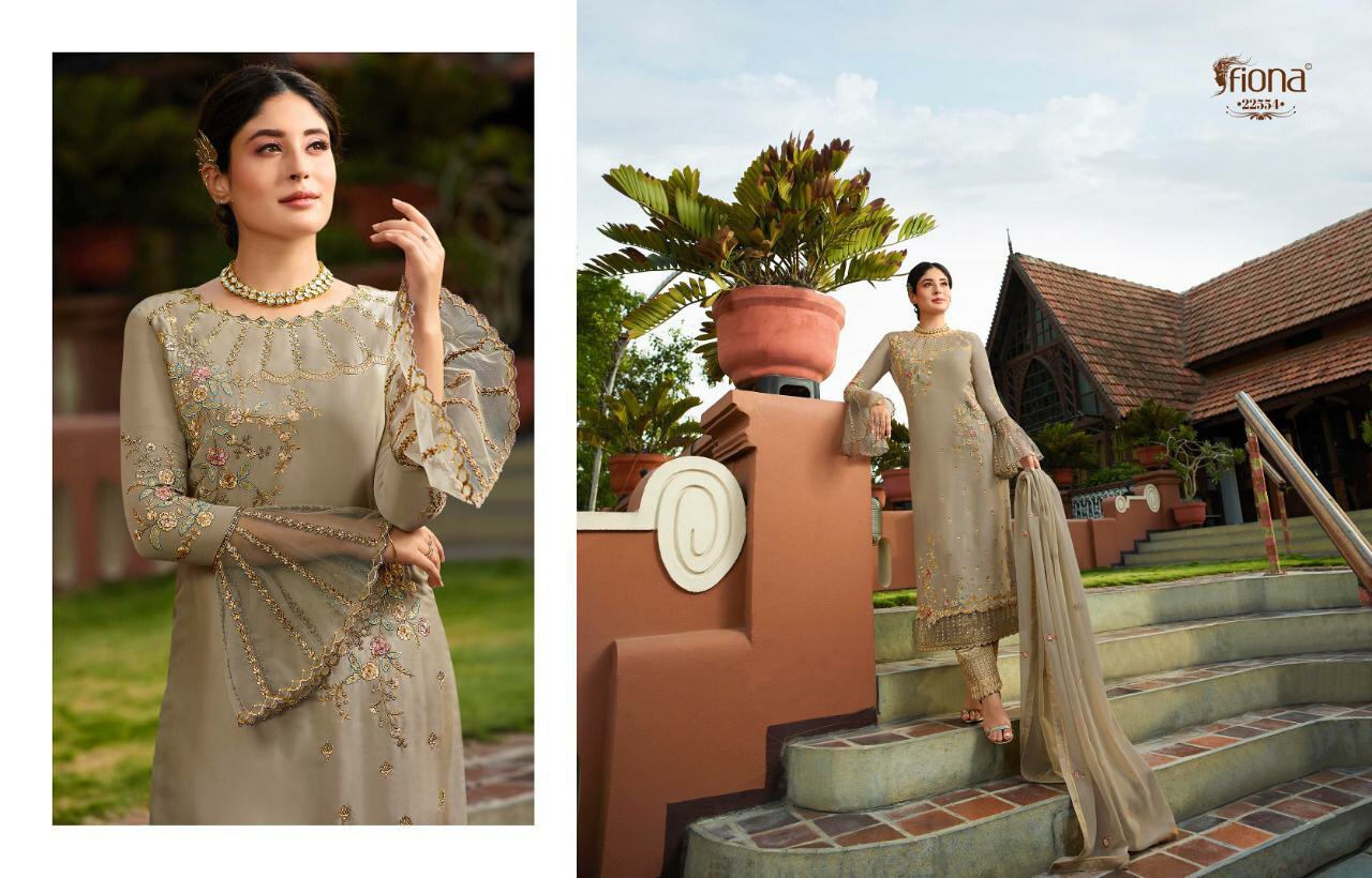 Fiona Presents Kritika Navya Satin Georgette Exclusive Collection Of Straight Salwar Suit Catalogue Wholesaler