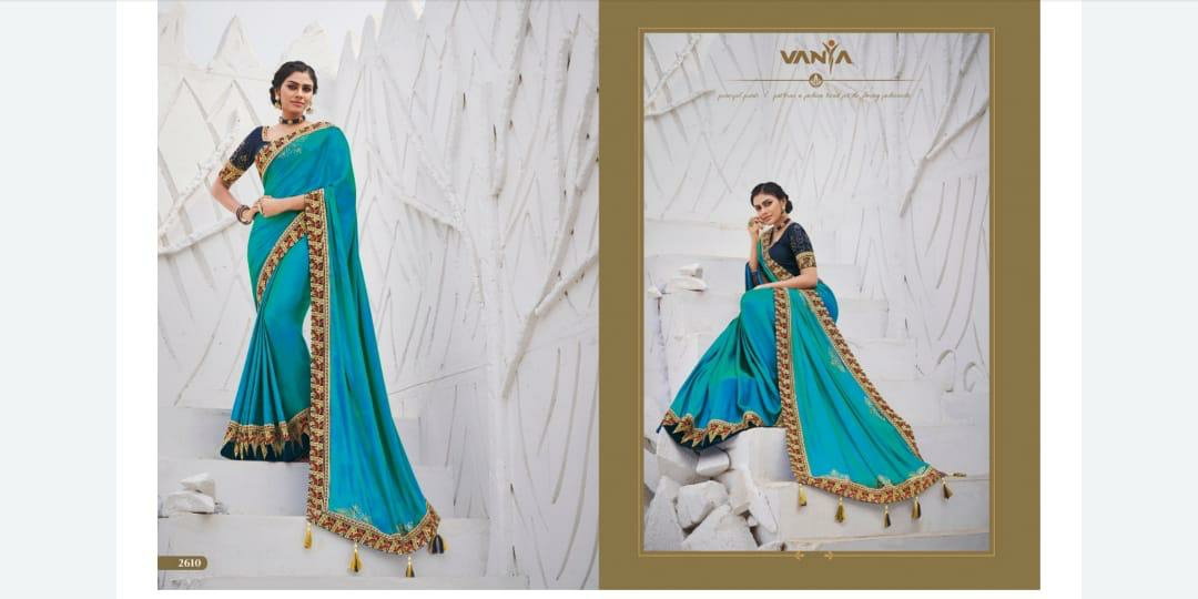 Vanya Designer Presents Vanya Vol-16 Fancy Partywear Sarees Cataloge Wholesaler