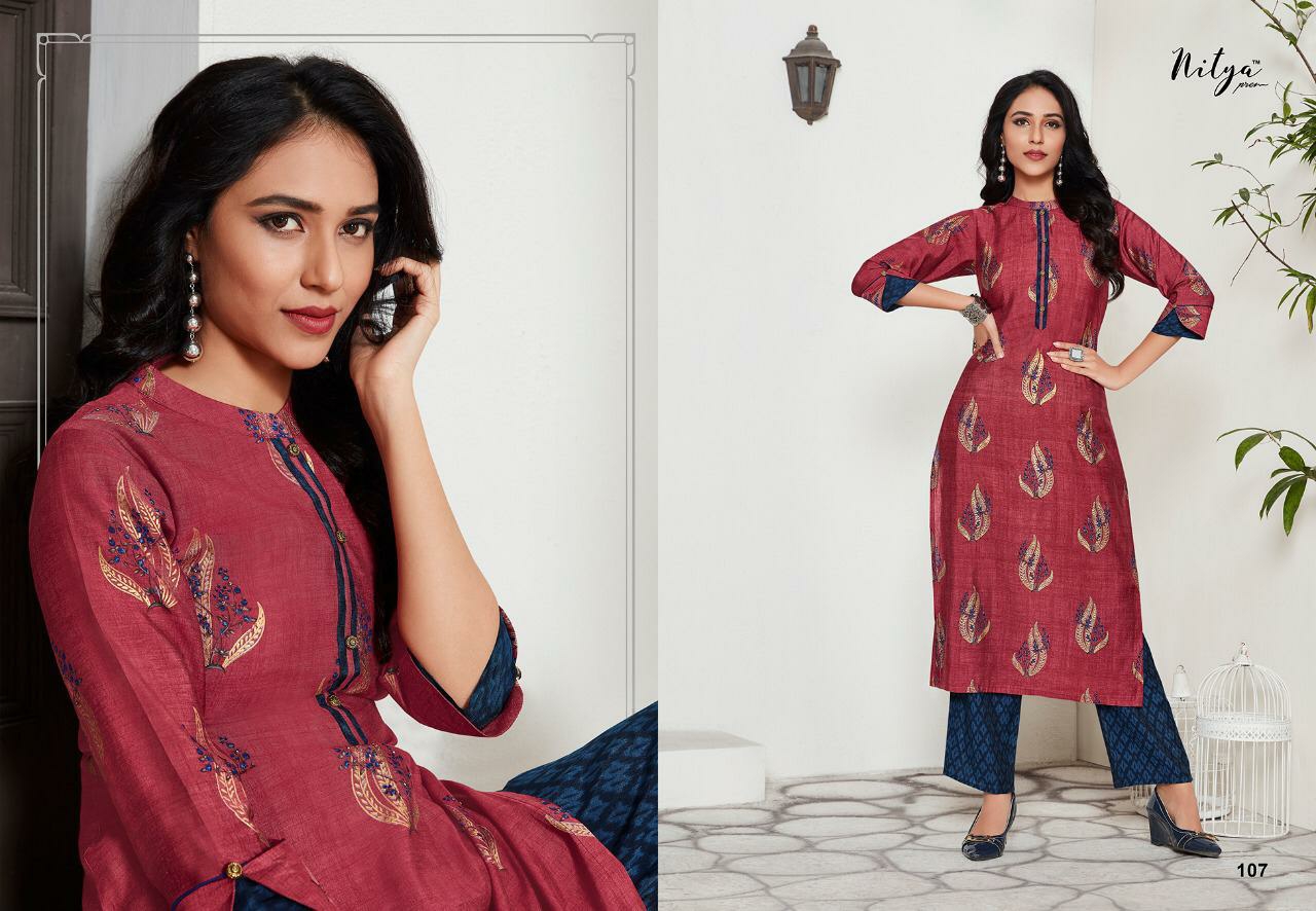 Lt Presents Aahna Beautiful Designer Kurtis With Plazzo Catalogue Exporters