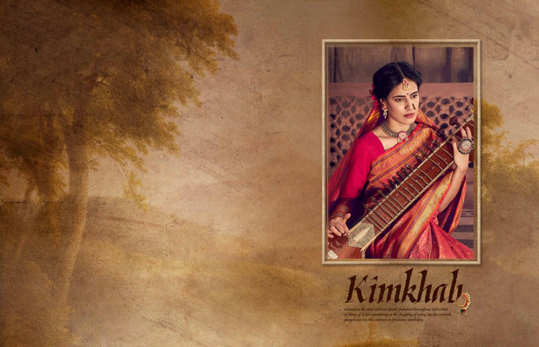 B'fine Presents Kimkhab Silk Traditional Wear Sarees Cataloge Wholesaler