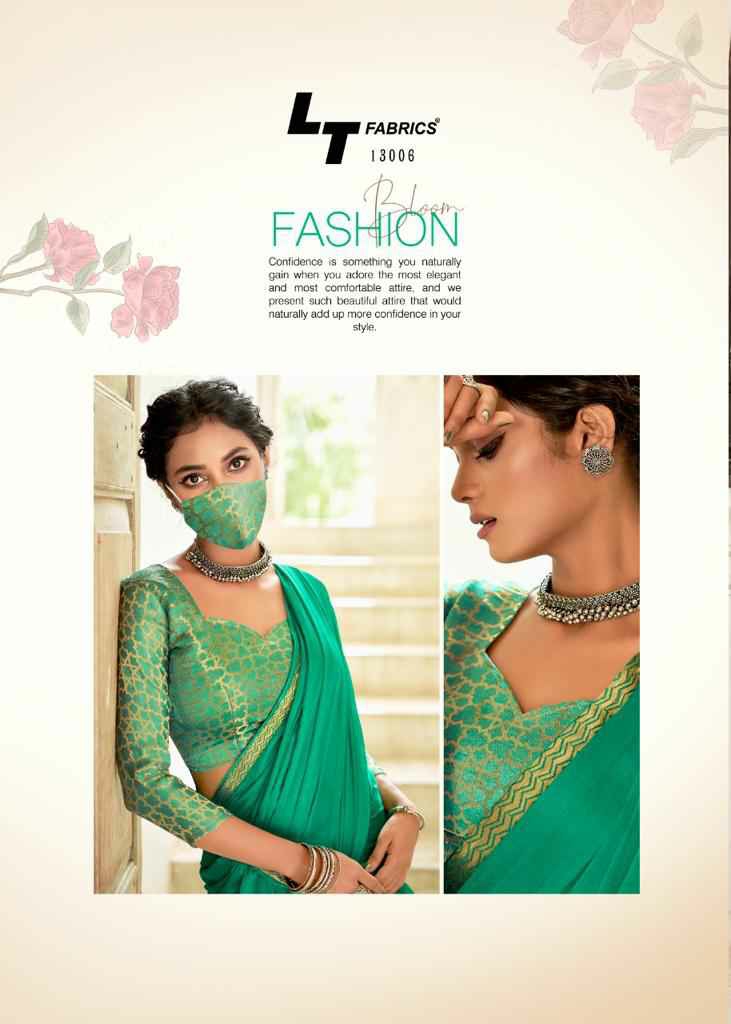 Lt Sarees Presents Nirmaya Fancy Designer Double Blouse Concept Pure Chinon Chiffon Sarees Catalogue Wholesaler And Exporters