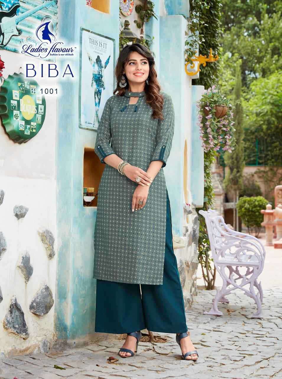 Buy Off White Cotton Linen A-line Printed Kurta (Kurta, Mask) for  INR1799.50 | Biba India