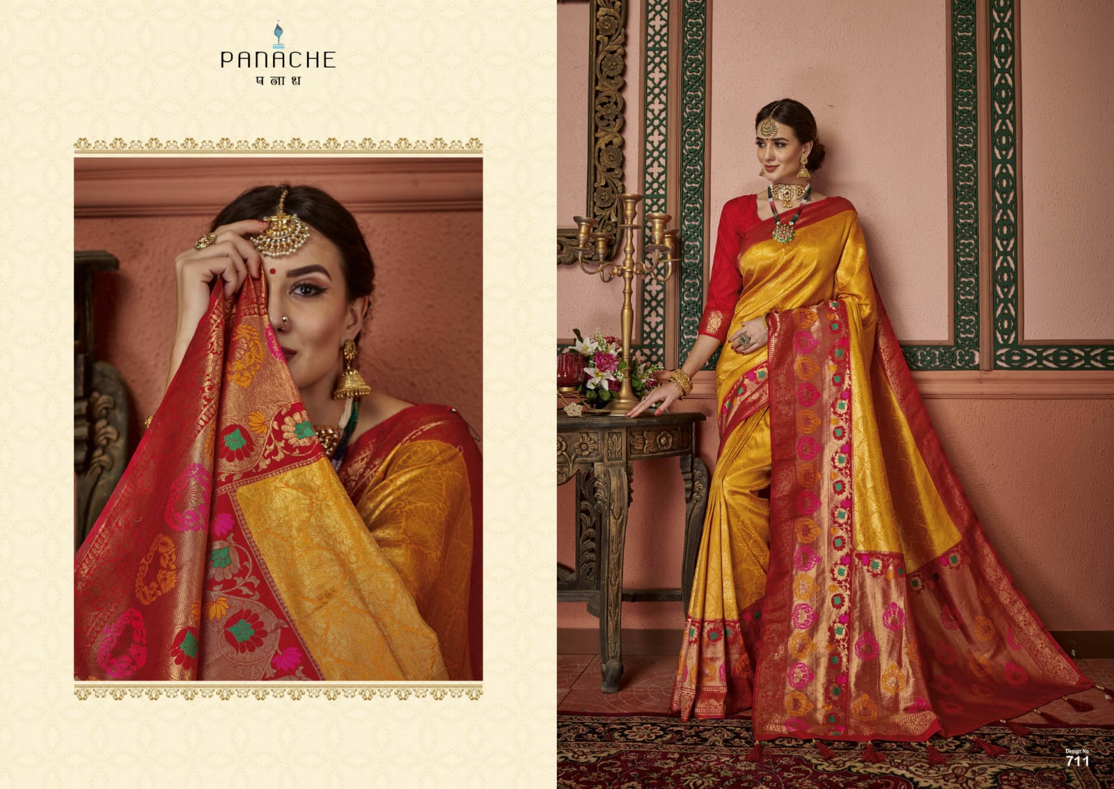 Panache Presents Sakshi Premium Special Marraige Wear Pure Silk Sarees Catalog Wholesaler