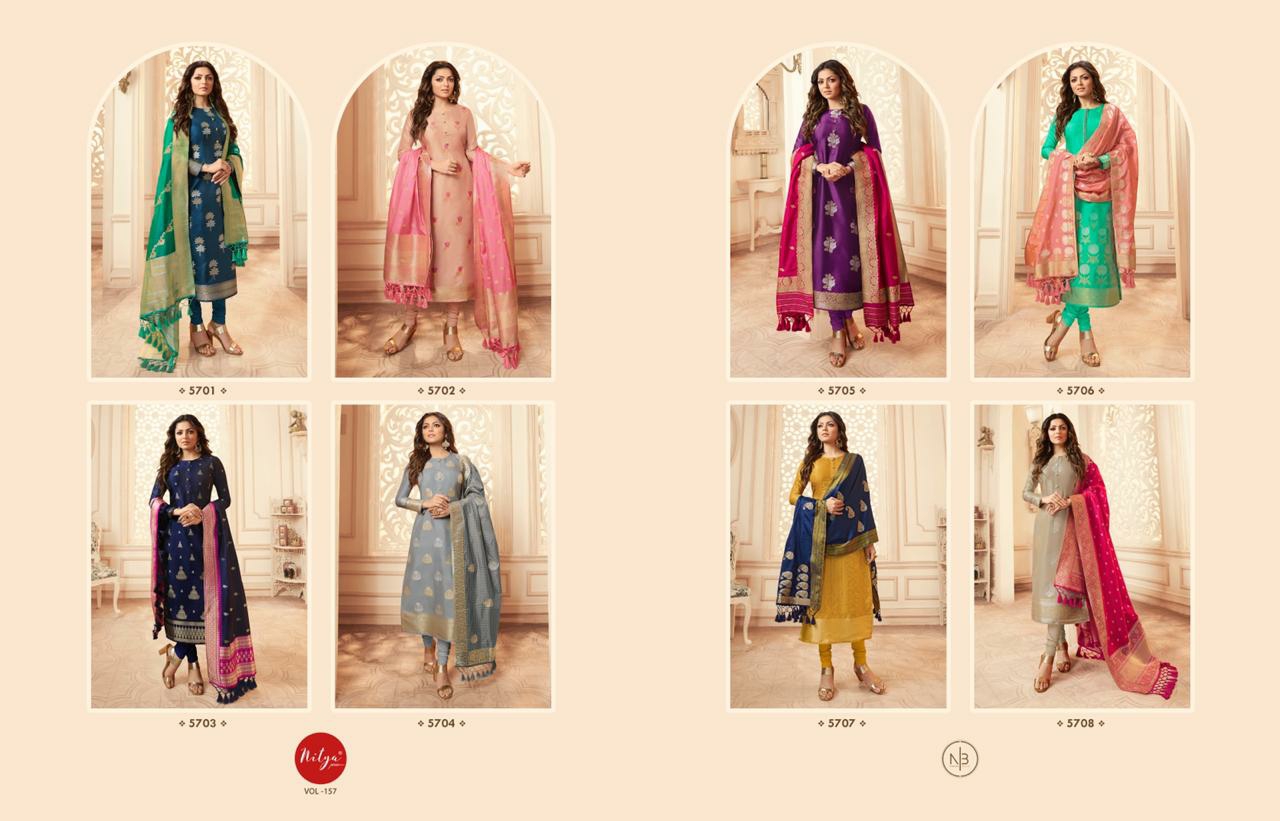 Lt Presents Nitya Vol-157 Exclusive Designer Party Wear Straight Salwar Suit Catalog Wholesaler