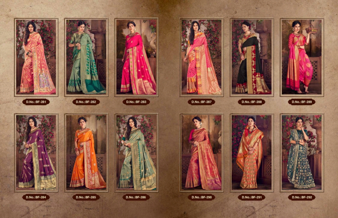 B'fine Presents Kimkhab Silk Traditional Wear Sarees Cataloge Wholesaler