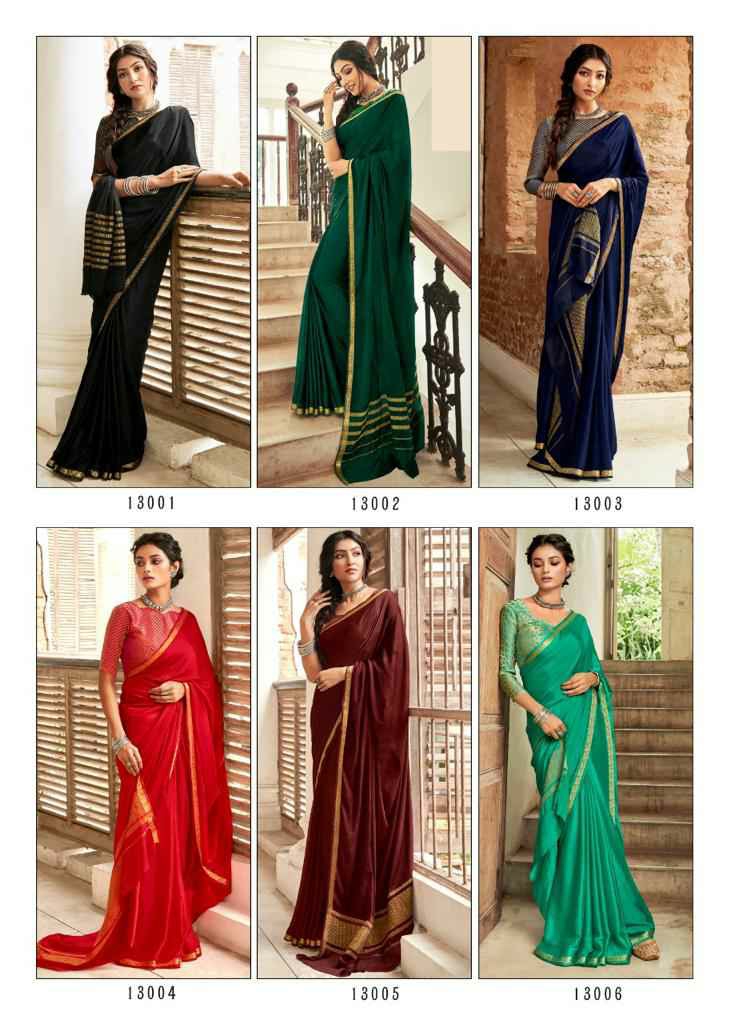 Lt Sarees Presents Nirmaya Fancy Designer Double Blouse Concept Pure Chinon Chiffon Sarees Catalogue Wholesaler And Exporters