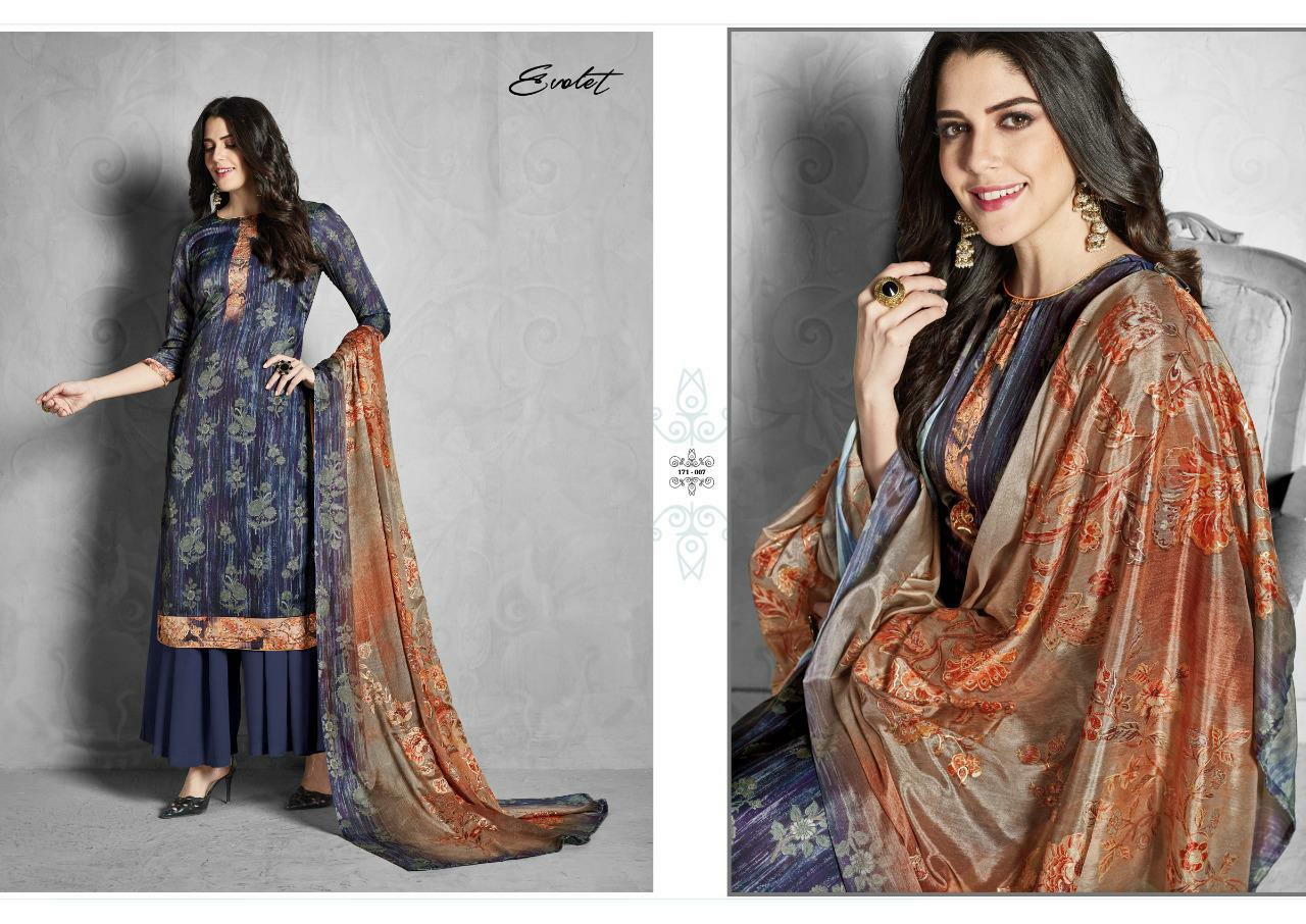 Sargam Prints Presents Evolet Model Silk Traditional Wear Plazzo Style Salwar Suit Catalog Wholesaler