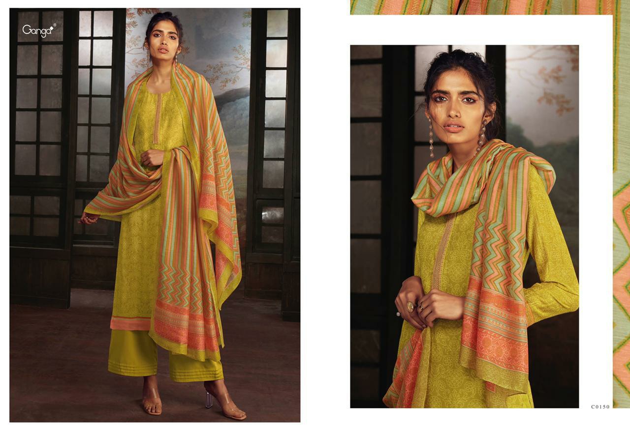 Ganga Suit Presents Soleia Bemberg Silk Plazzo Salwar Suite Cataloge