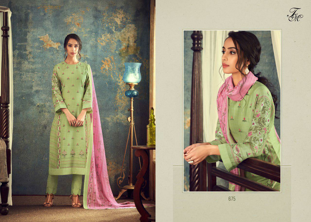 T And M Designer Studio Presents Aarohi Cotton Digital Printed Salwar Suite Cataloge