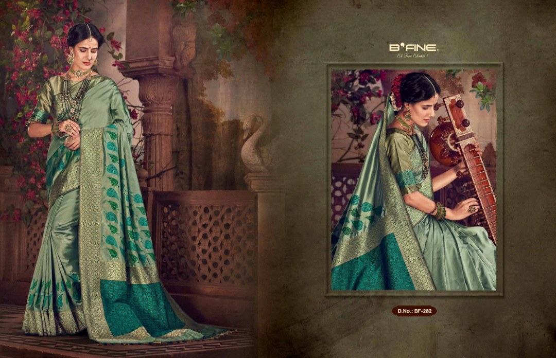 B'fine Presents Kimkhab Silk Traditional Wear Sarees Cataloge Wholesaler