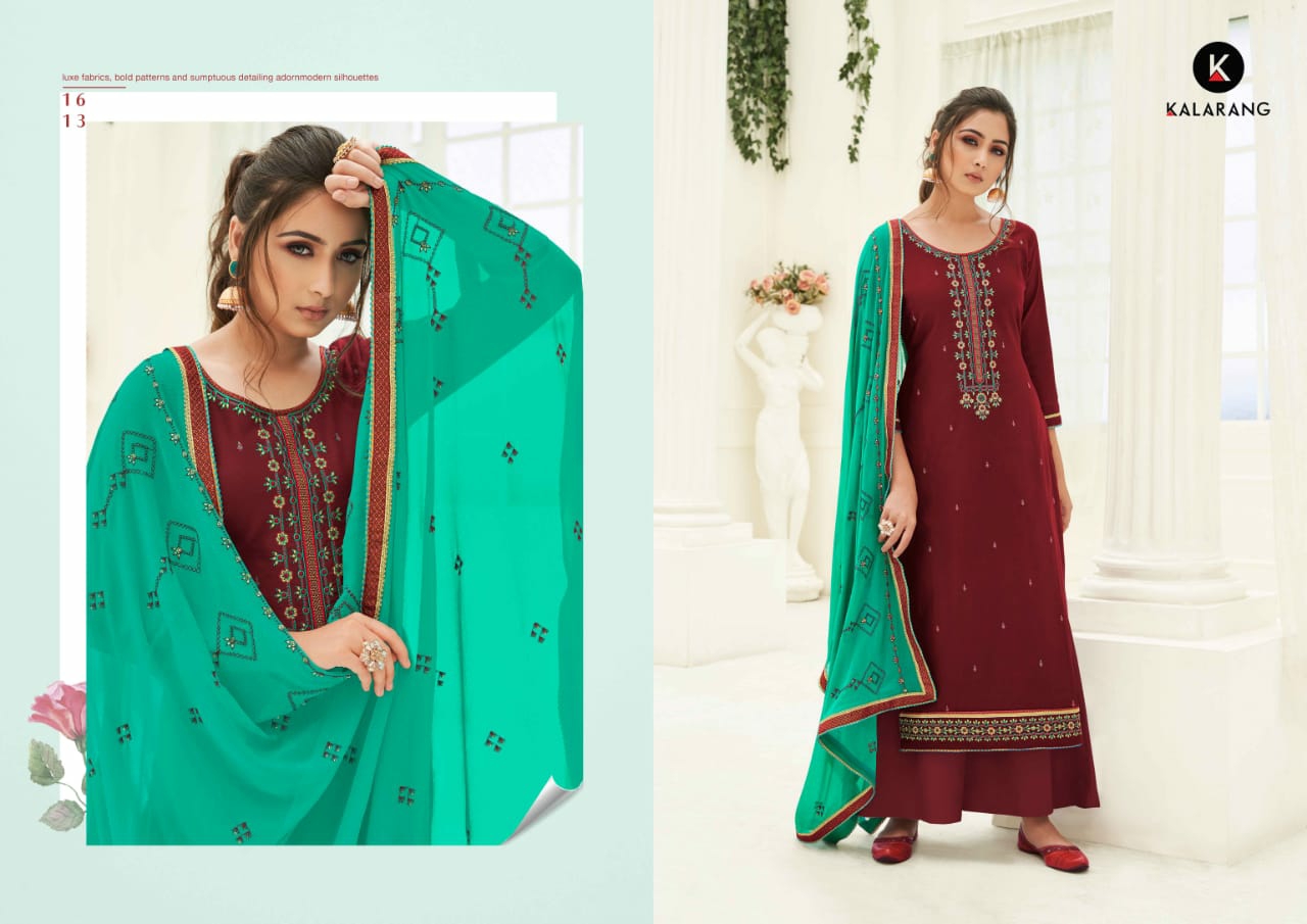 Kalarang Presents Karva Jam Silk Cotton Salwar Suit Wholesaler