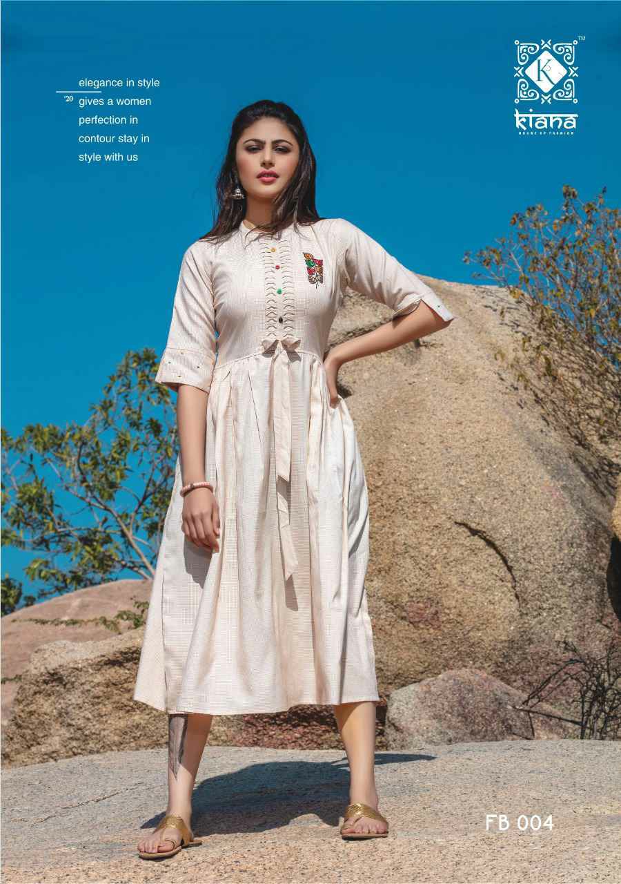 Kiana Presents Free Bird Rayon Designer Stylish Kurtis Cataloge Wholesaler