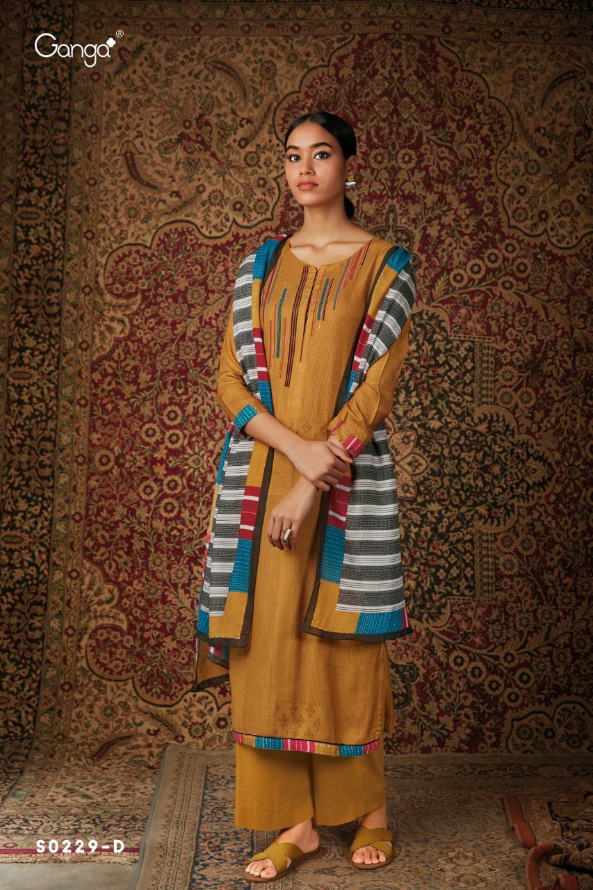Ganga Suit Presents Gazer 229 Pashmina Daily Wear Salwar Suit Wholesaler