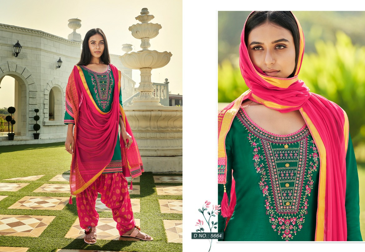 Kessi Presents Shangar By Patiala House Vol-18 Jam Silk With Embroidery Work Punjabi Style Patiala Salwar Suit Catalogue Wholesaler