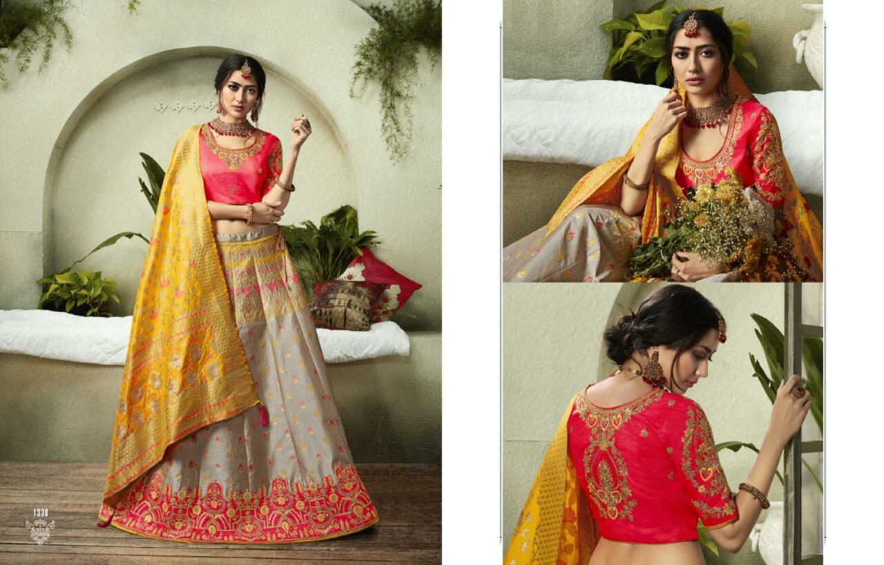 Kessi Presents Sparkle Elegant Collection Of Exclusive Designer Silk Lehenga Choli Catalogue Wholesaler