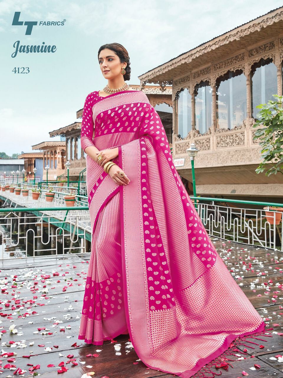 Lt Sarees Presents Jasmine Traditional Wear Silk Sarees Catalogue Exporters