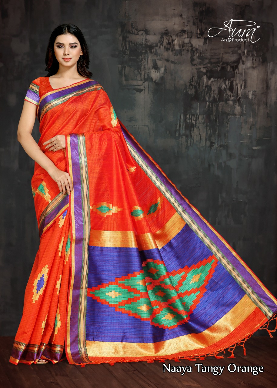 Aura Sarees Presents Naaya South Indian Style Cotton Silk Sarees Catalogue Wholesaler