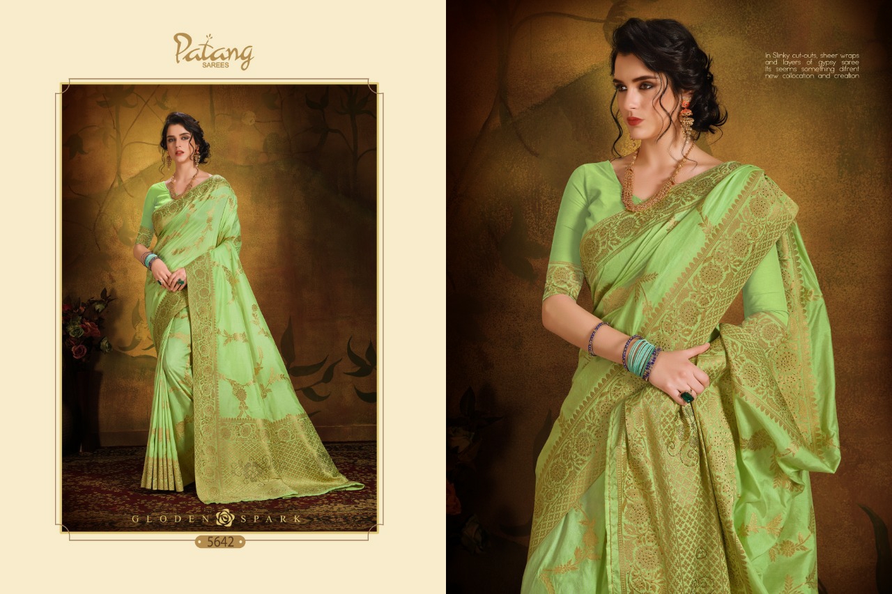 Patang Presents Diamond Silk Traditional Wear Pure Dola Silk Sarees Catalogue Wholesaler