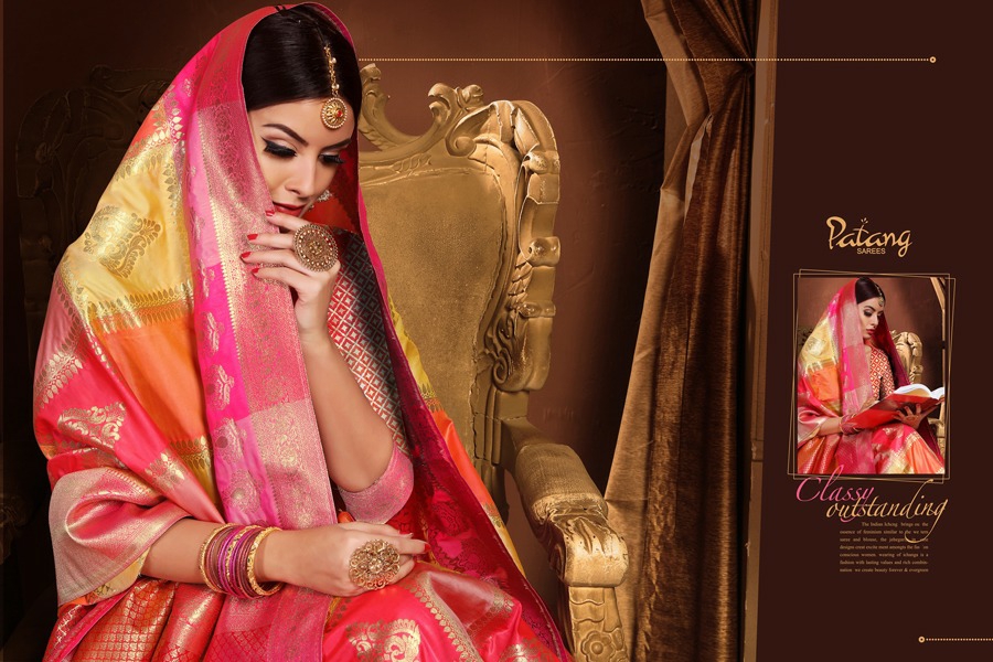 Patang Presents Florinza Jari Silk Meenakari Rich Pallu Sarees Cataloge Wholesaler