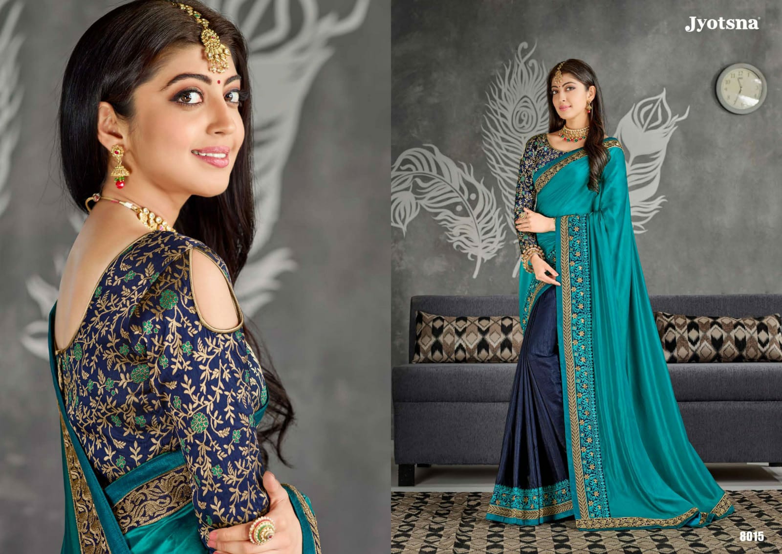 Jyotsana Presents Super 8 Exclusive Designer Party Wear Sarees Catalogue Wholesaler