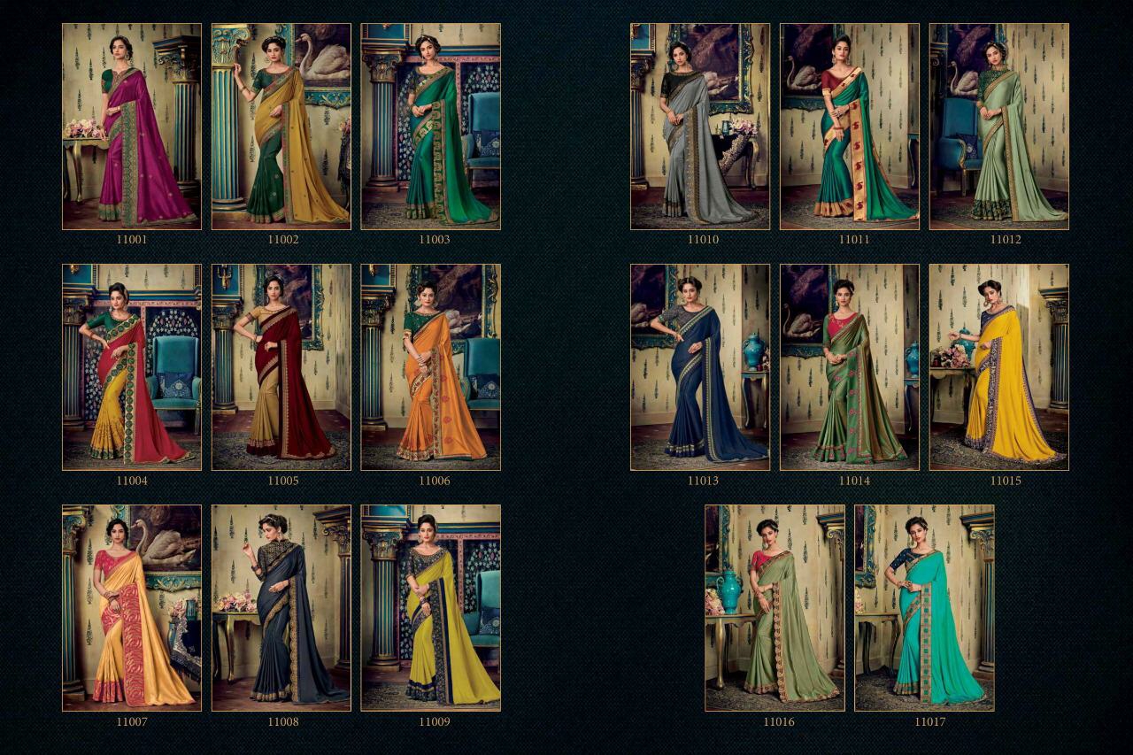 Motif And More Presents Vol-10 1101 To 1117 Series Exclusive Designer Party Wear Sarees Catalog Wholesaler