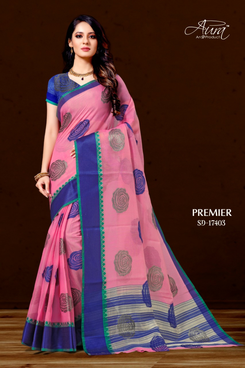Aura Sarees Presents Premier Vol-6 Chanderi Silk Beautiful Casual Wear Sarees Wholesaler
