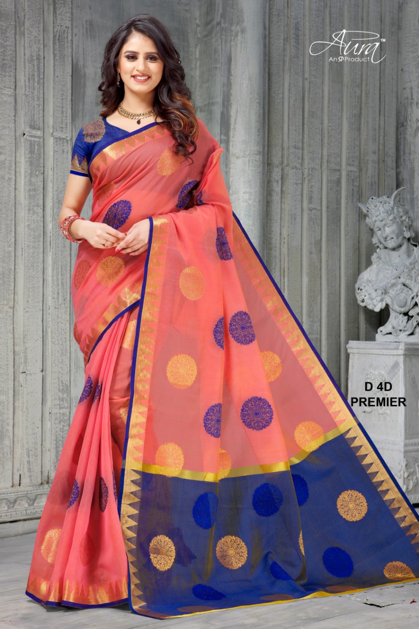 Aura Sarees Presents Premier Vol-5 Chanderi Silk Casual Wear Sarees Cataloge