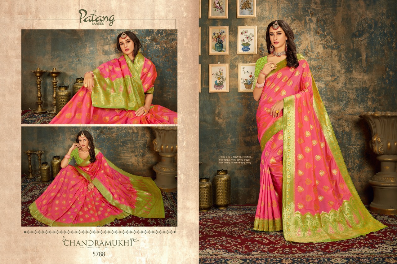 Patang Sarees Presents Swastika Silk Beautiful Designer Partywear Sarees Cataloge Wholesaler