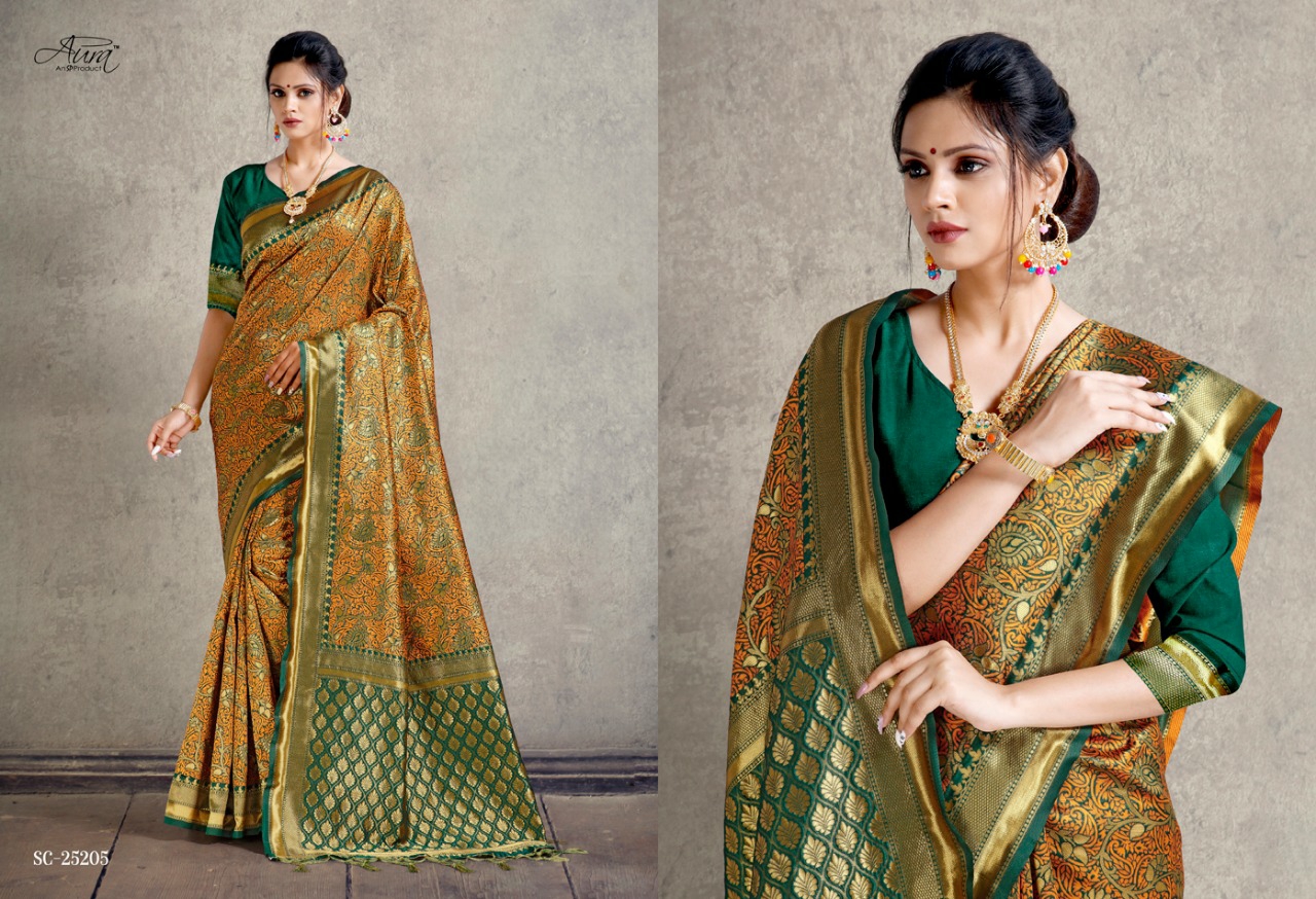 Aura Presents Diti South India Silk Traditional Wear Sarees Collection At Wholesale Prices