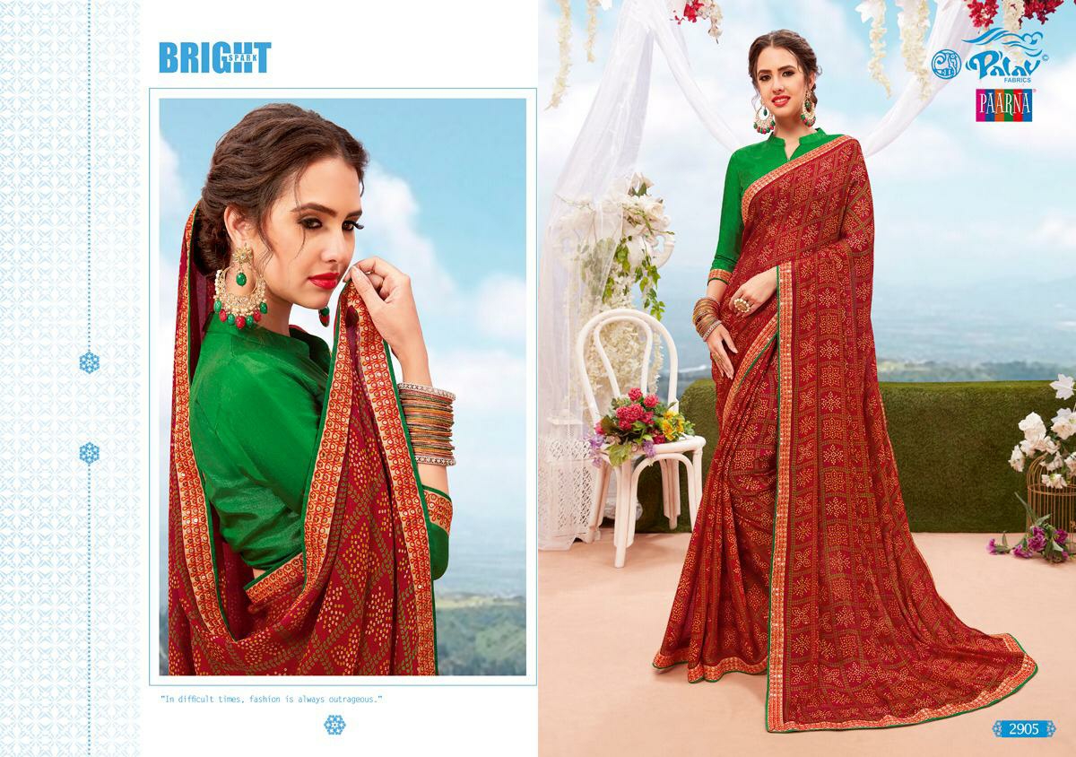 Palav Fabric Presents Paarna Vol-14 Beautiful Designer Summer Wear Georgette Printed Sarees Catalogue Wholesaler