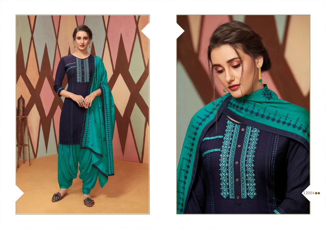 Kajree Presents Artist By Patiala Vol-4 Flex Rayon With Embroidery Work Readymade Patiala Salwar Suit Catalogue Wholesaler