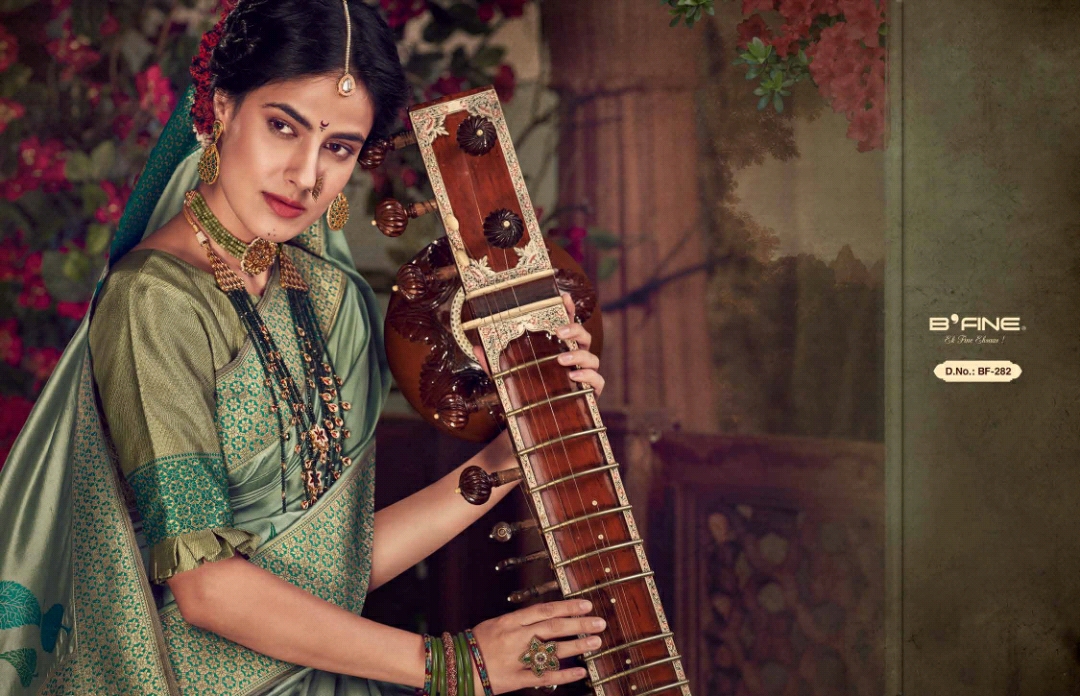 B'fine Presents Kimkhab Silk Traditional Wear Sarees Cataloge Wholesaler