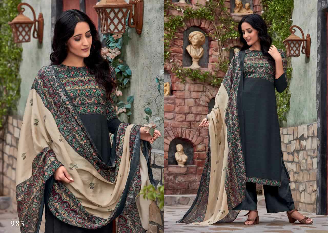 T And M Presents Gulzar Pashmina Fancy Designer Mirror Work Salwar Suit Wholesaler