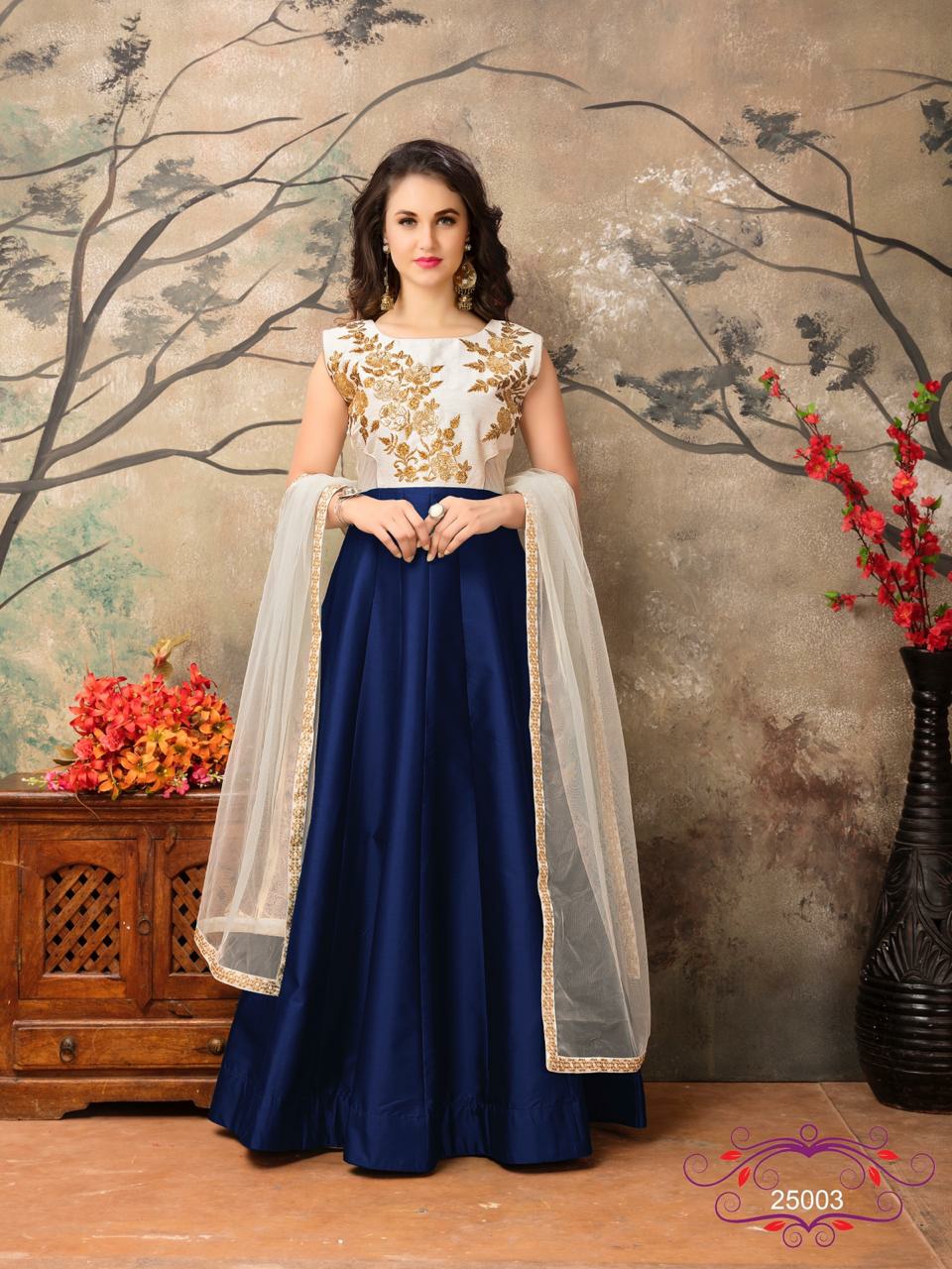 Twisha Presents Aanaya Vol-25 Tafeta Silk Designer Anarkali Salwar Suit Wholesaler